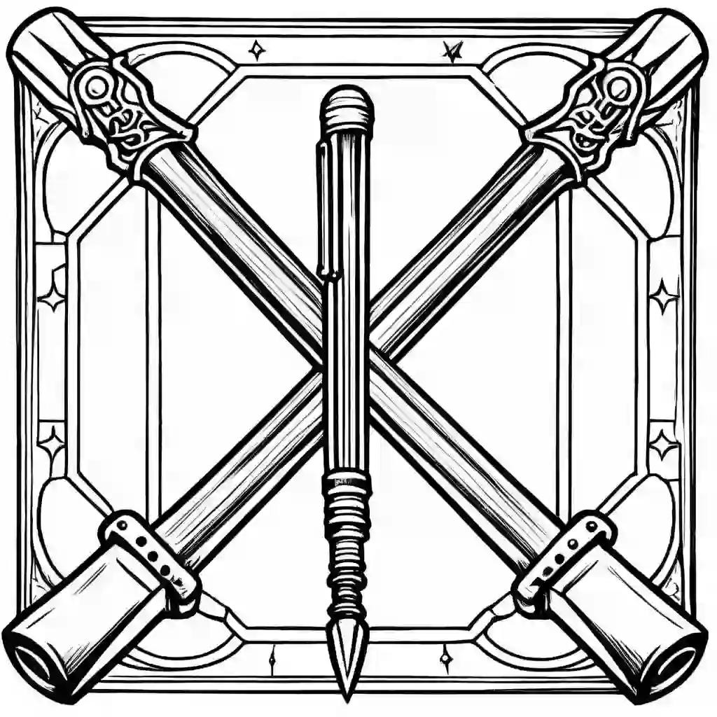 Wands coloring pages